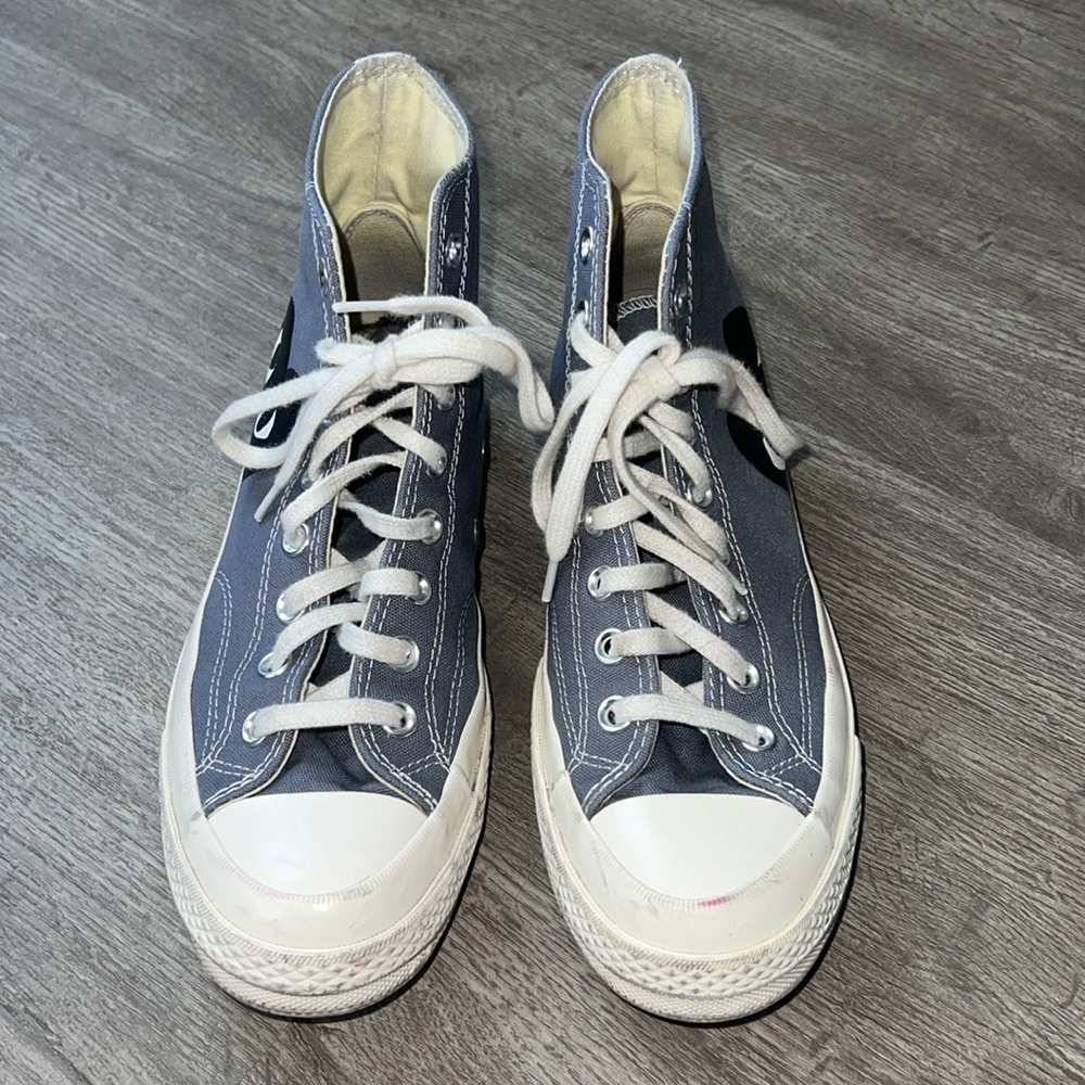 Comme de garçon Gray and White converse M8/W10 - Picture 2 of 11